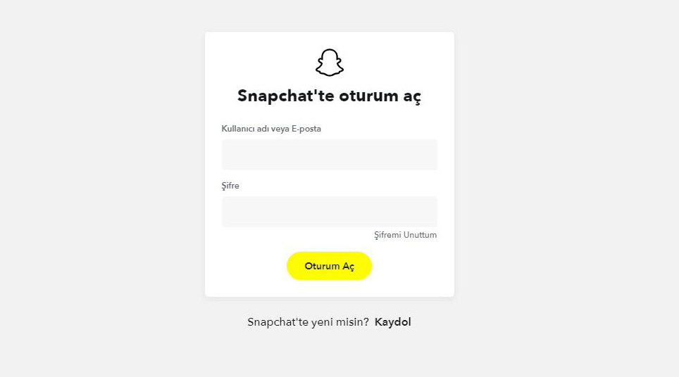 Snapchat şifremi unuttum problemi