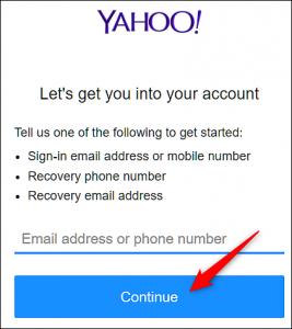 Yahoo! şifre sıfırlama işlemleri