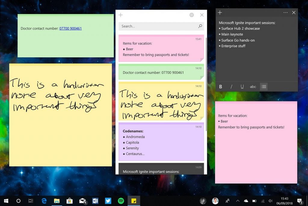 Sticky Notes 3.0 Windows 10 için Yayınlandı