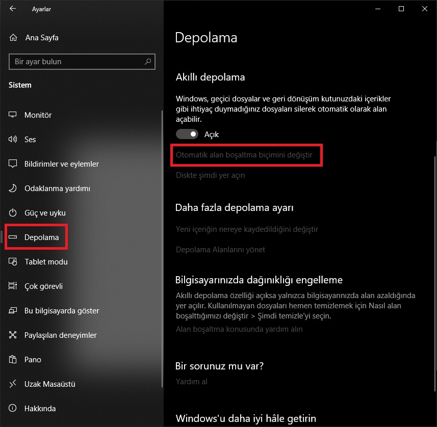 Windows 10 Geri Dönüşüm Kutusu Ayarlarını Değiştirmek