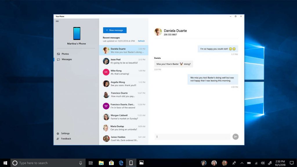 Artık Telefonunuz ile Windows 10'dan SMS Gönderebilirsiniz