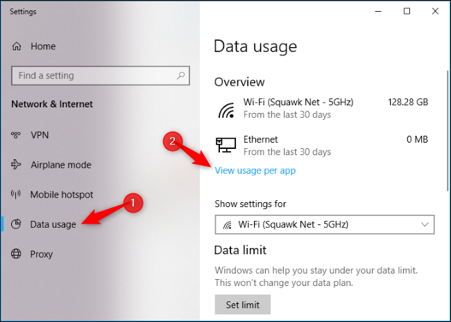 Windows 10'da Veri Kullanımını Sıfırlama veya Silme