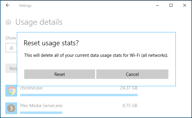 Windows 10'da Veri Kullanımını Sıfırlama veya Silme