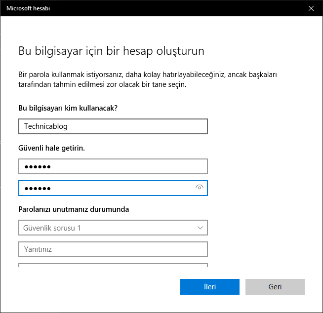 Windows 10 Hesap Açma Adımları
