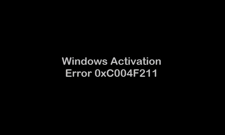 Windows Aktivasyon Hatası 0xC004F211 Çözümü