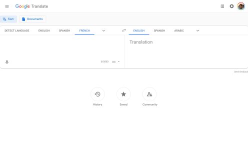Google Translate Web, Materyal Tasarım ile Güncellendi