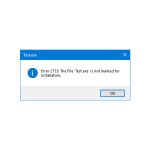 Error 2753: The file is not marked for installation Probleminin Çözümü