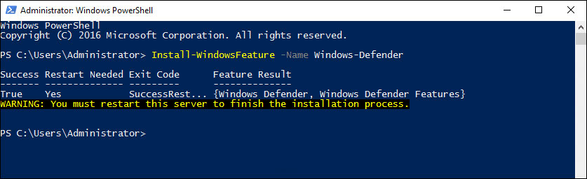 Windows Server 2016'da Windows Defender'ı Kaldırma