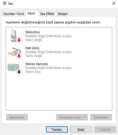 Windows 10 Mikrofon Kurma