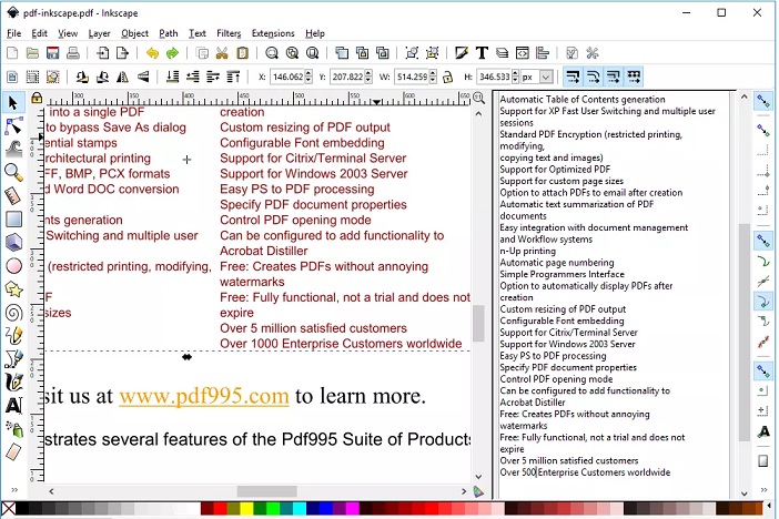 Inkscape PDF Editor