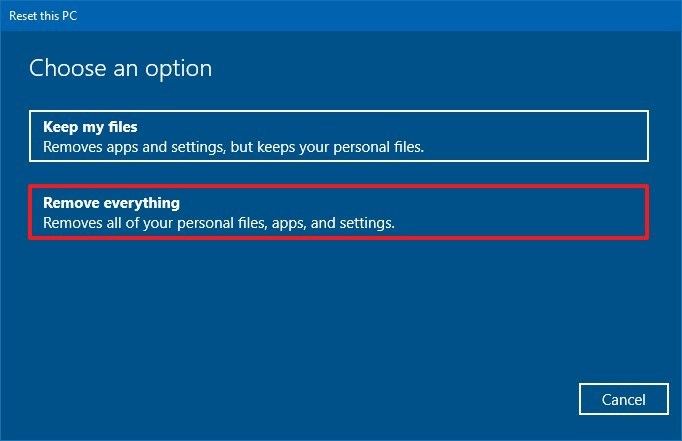 Windows 10'da Bu Bilgisayarı Sıfırla ile Her Şeyi Silme Adımları