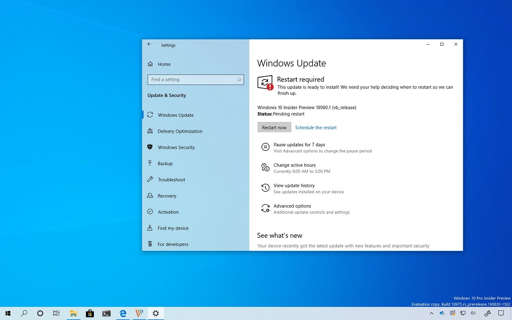 Windows 10 2003 Güncellemesi için 18980 Yayınlandı