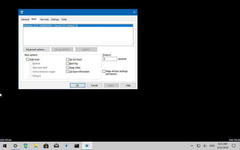 Windows 10 Güvenli Mod