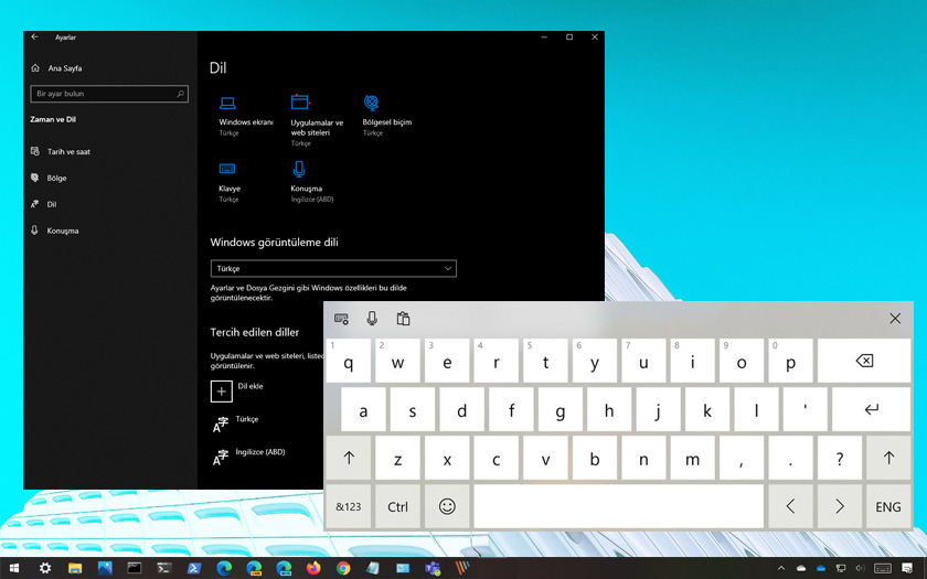 Windows 10 Klavye Ekleme