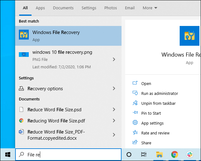 Windows File Recovery Kurulumu