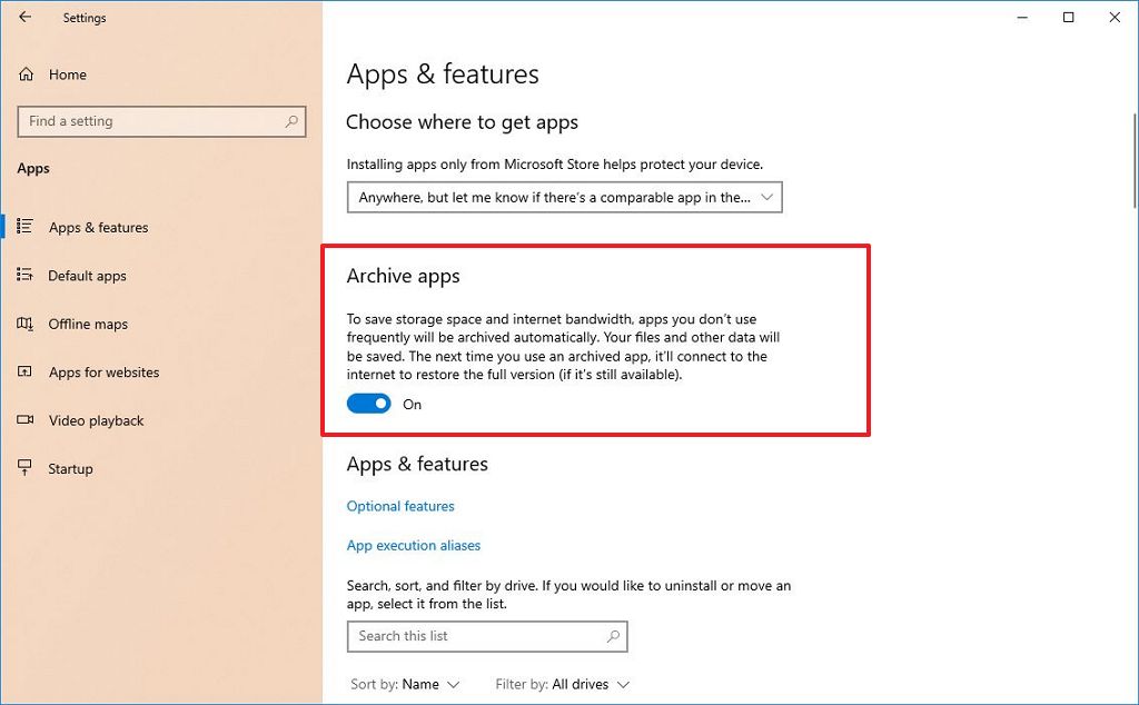 Windows 10 Arşiv Uygulamaları