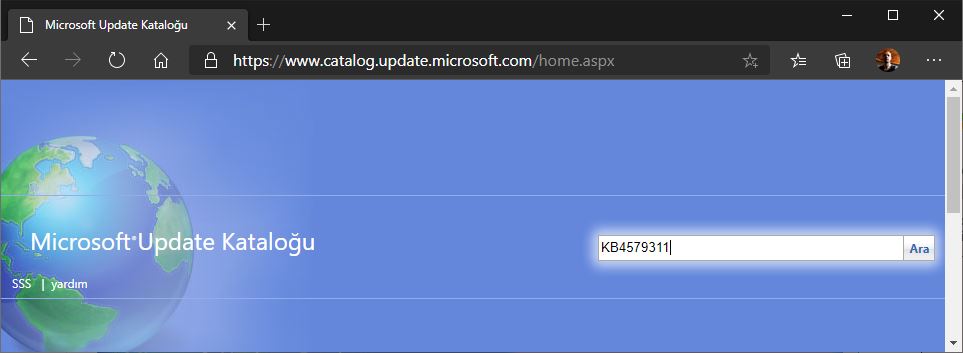 Windows 10 Güncelleme - Windows Update Catalog