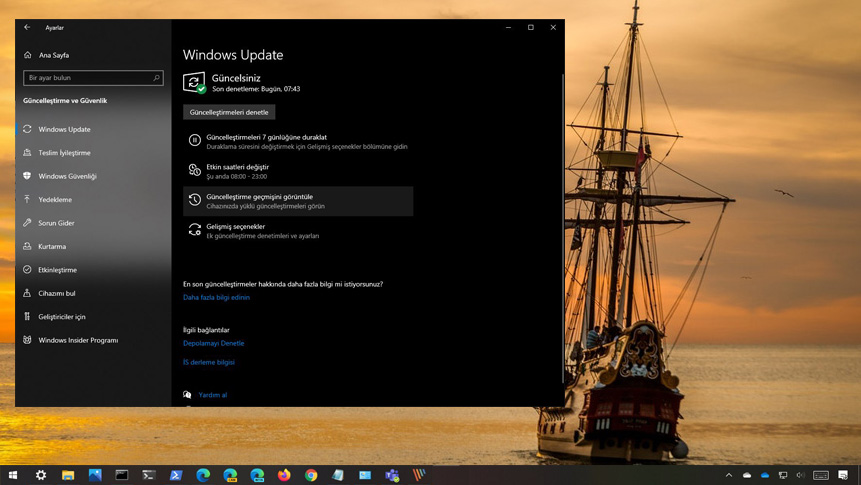 Windows 10 Güncelleme yükleme adımları