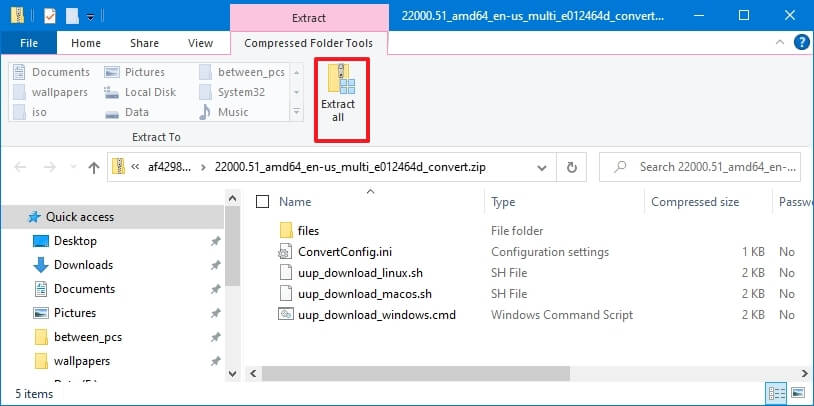 Windows 10 - Zip Çıkarma