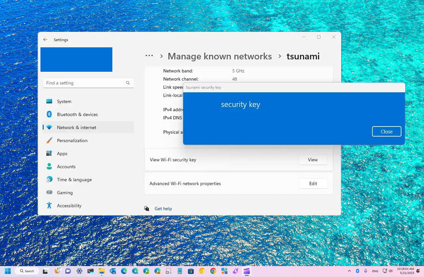 Windows 11 Wifi şifresi öğrenme