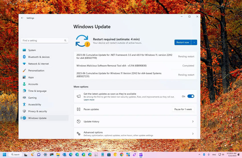 Windows 11 Moment 3 KB5027231 güncelleştirmesi