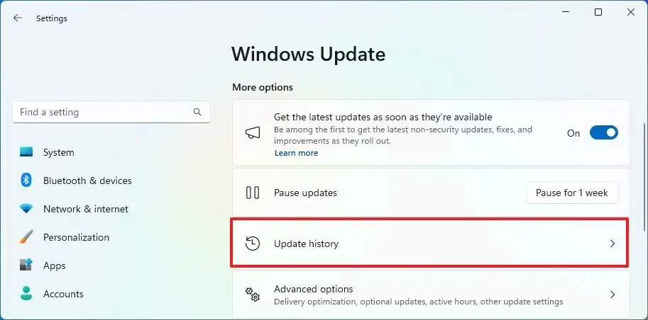 Windows 11 - Güncelleştirme Geçmişi